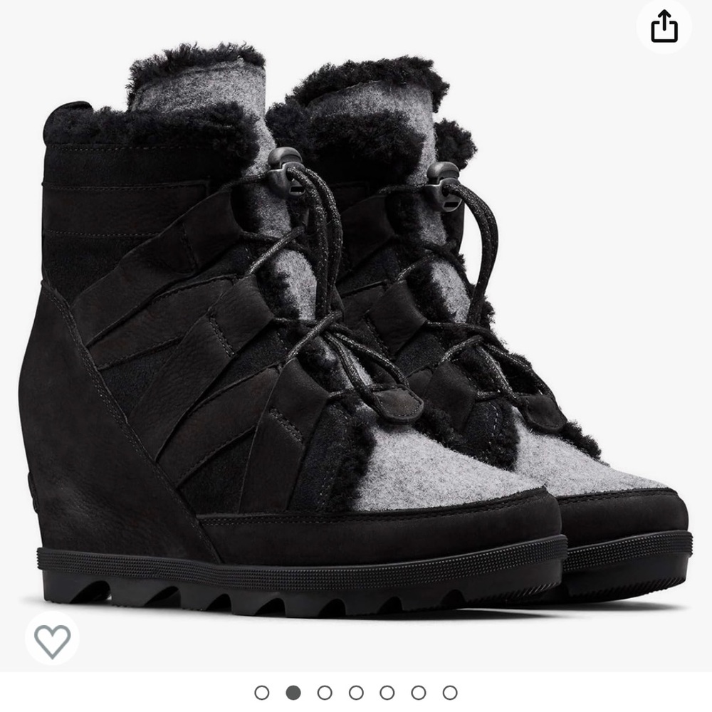 EUC Womens Sorel Joan Of Arctic Wedge II Winter Cozy Nubuck